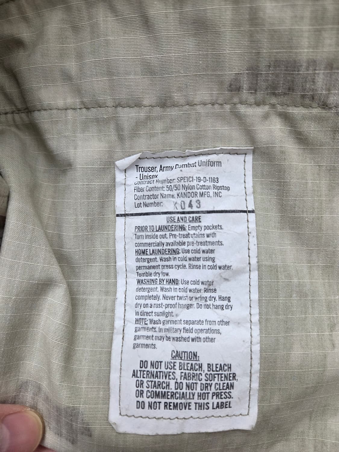 미군 우드랜드 컴뱃 카고 팬츠 상품이미지7