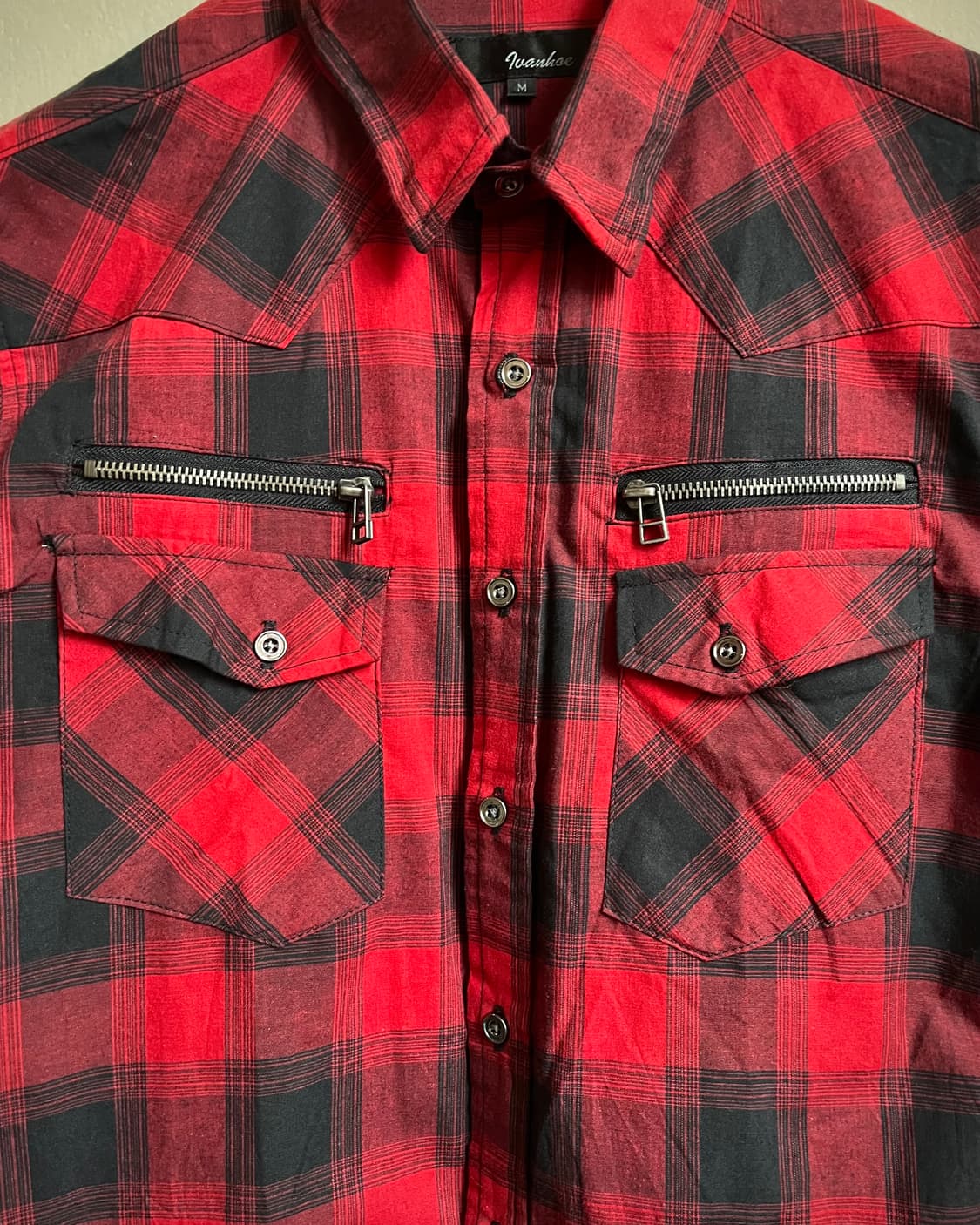 90-00s Ivanhoe 1/2 Buffalo Check Shirt 상품이미지5