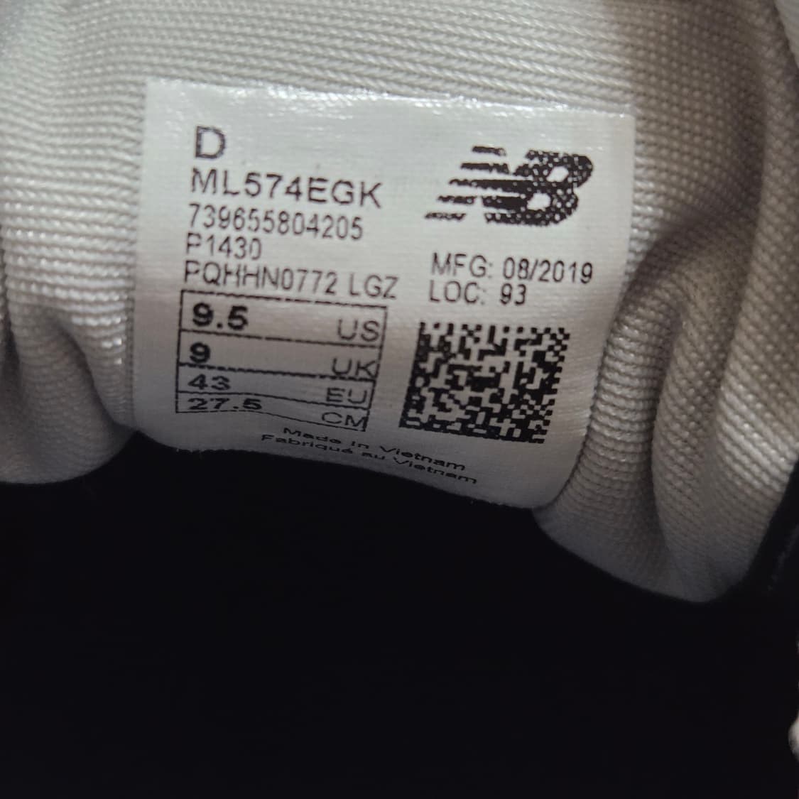 뉴발란스 574 블랙 275 상품이미지8