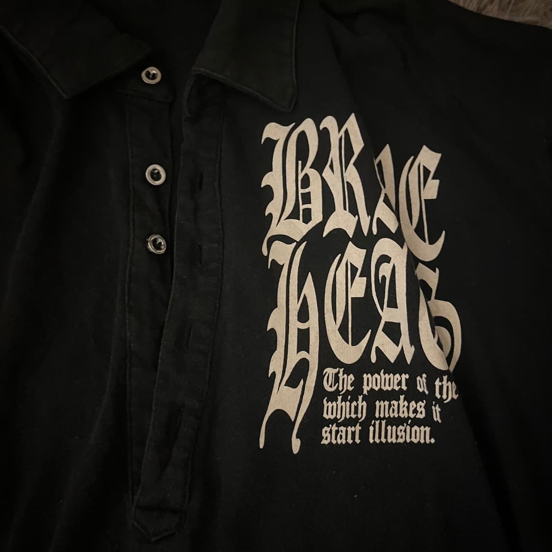 크롬깔 프린팅 블랙 반팔 상품이미지3