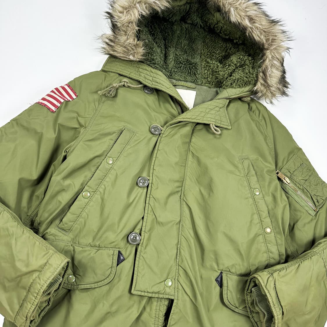 폴로 데님앤서플라이 성조기 n3b 야상 파카 M 상품이미지5