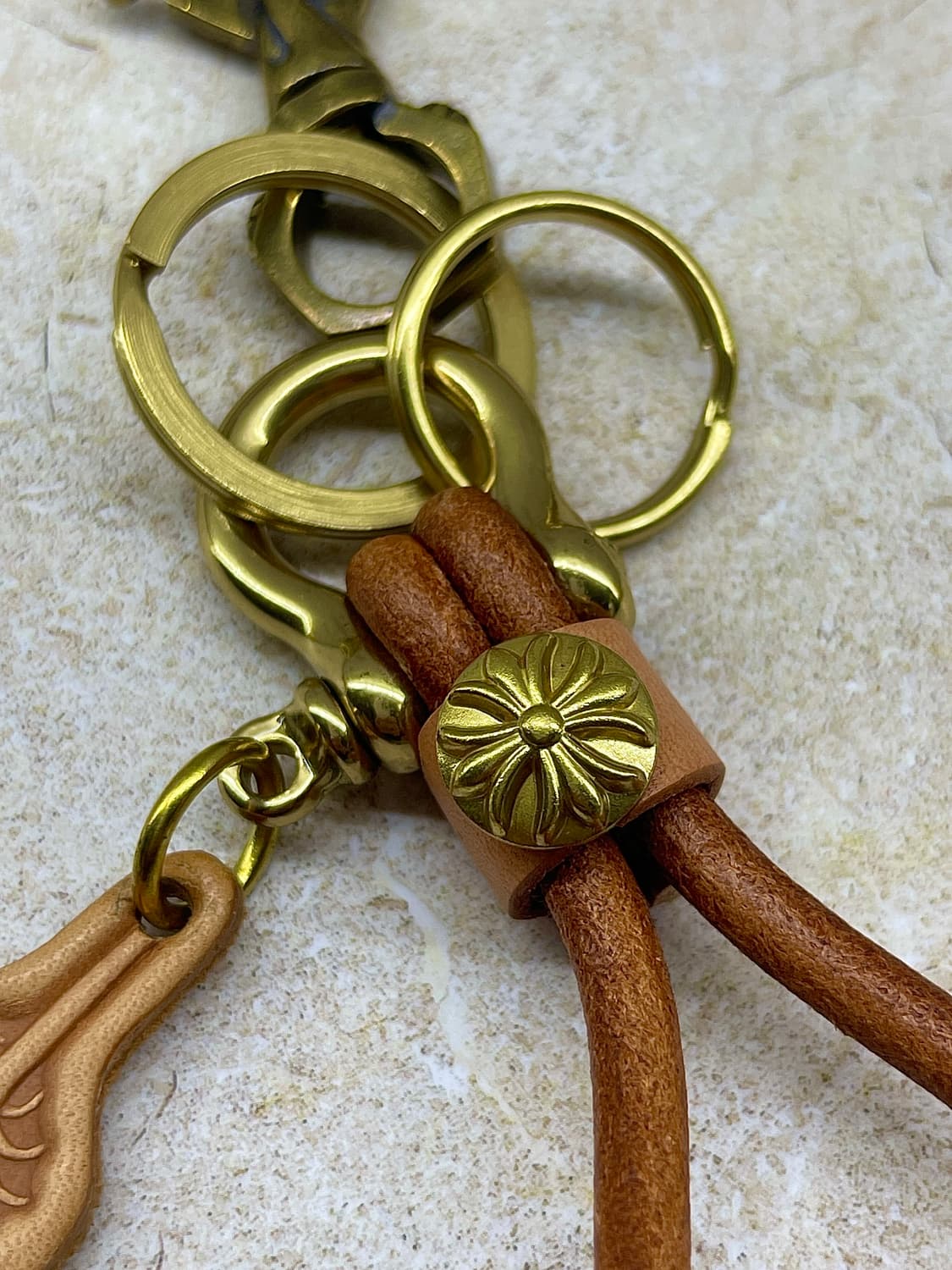 빈티지 브라스 훅 가죽 루프 키링세트 / 아메카지 워크웨어  상품이미지4