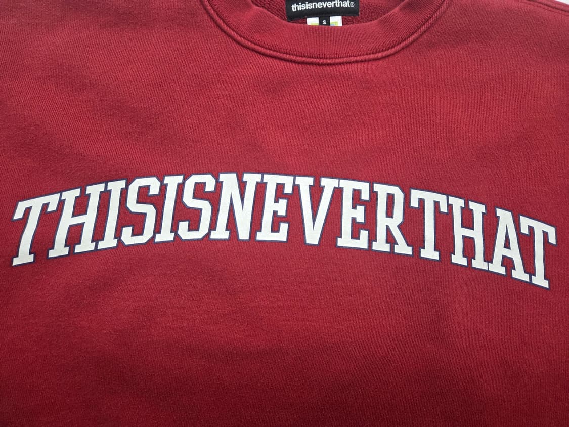 디스이즈네버댓 기모 스웻셔츠 레드 S 상품이미지3