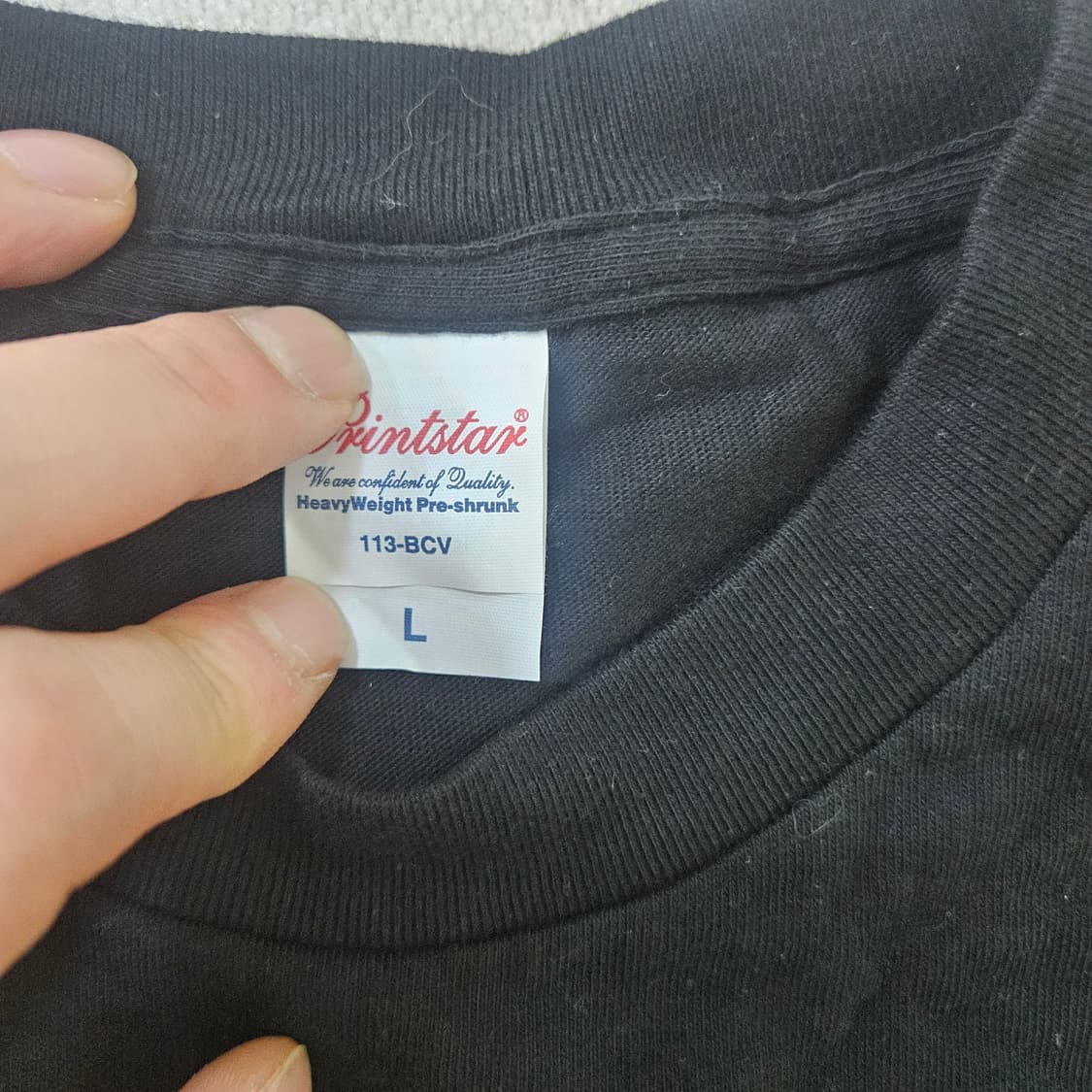 L 프린트스타 블랙 반팔티 0303Y 상품이미지3