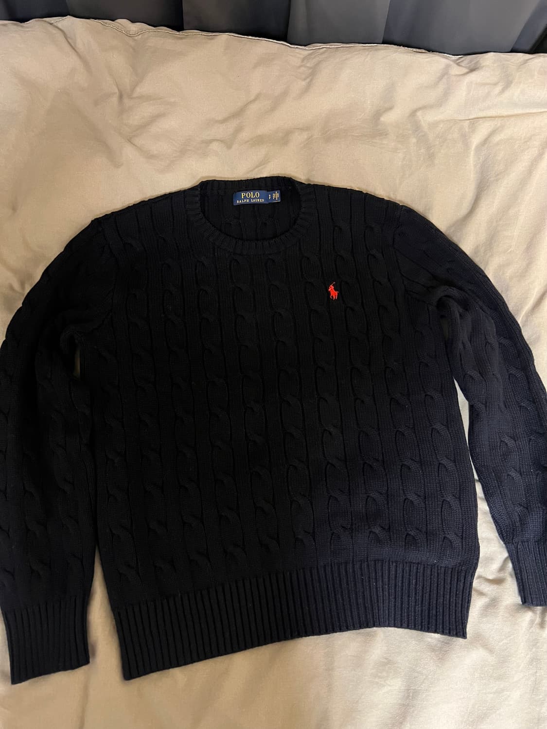 폴로 랄프로렌 케이블 꽈배기 니트 네이비 S 상품이미지2