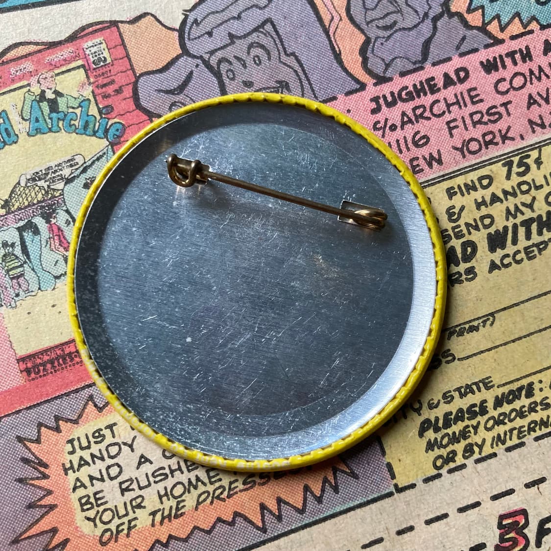 빈티지 Eager beaver 비버 프린팅 핀 버튼 뱃지 브로치 악세사리 상품이미지2