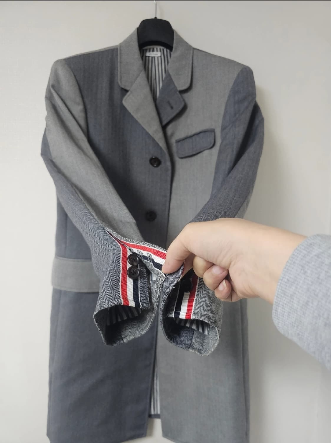 톰브라운 펀믹스 헤링본 울 코트(1/100/S급) 상품이미지3