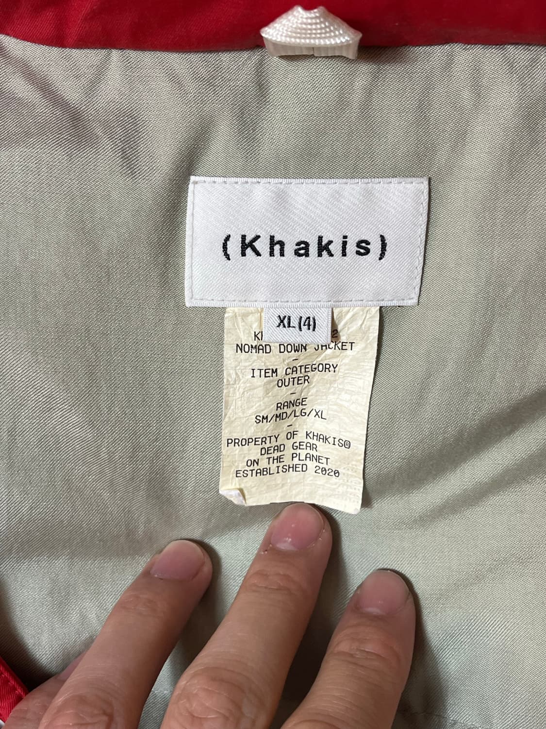 카키스 노마드 덕다운 패딩자켓 XL 상품이미지5