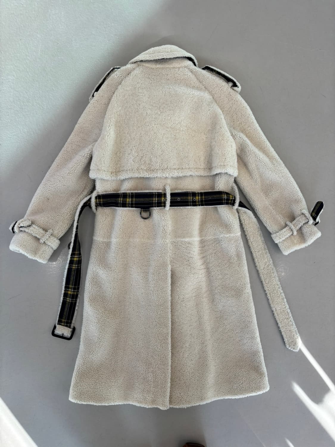 Vintage Burberry Fleece Trench Wool CT 상품이미지6