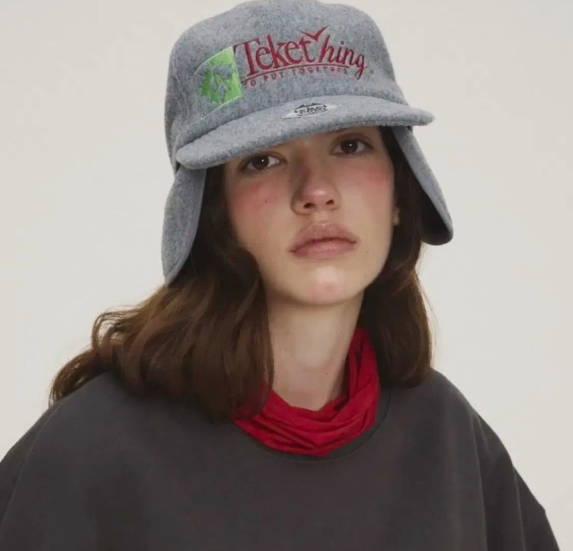 새제품) 테켓 이어플랩 모자 teket earflap cap 그레이 상품이미지1