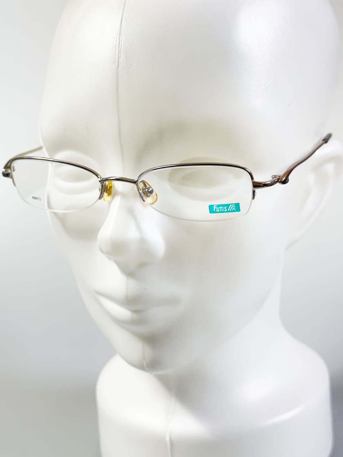 90s FUTIS 실버 메탈 반무테 스퀘어 빈티지 안경 상품이미지8