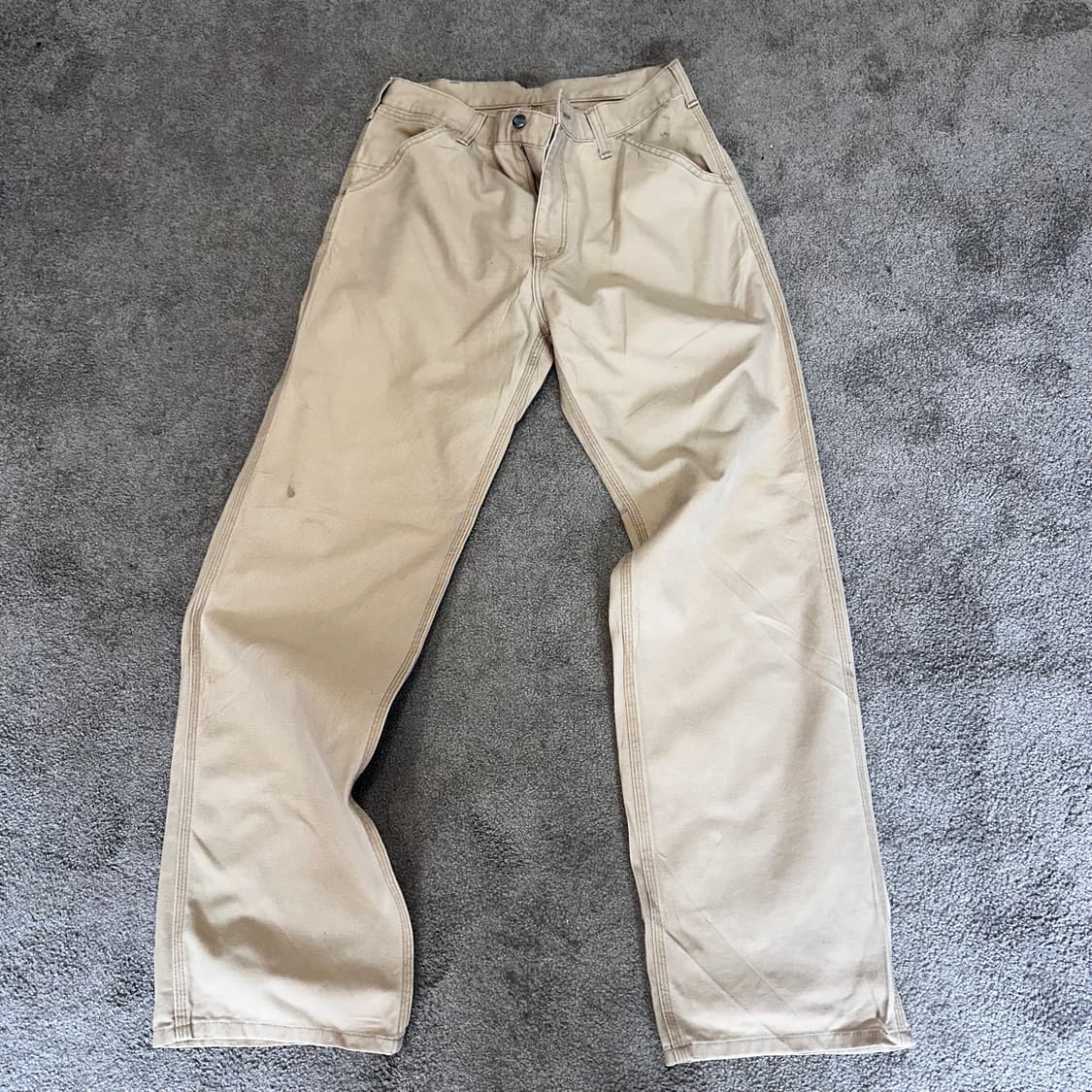 칼하트 베이지 코튼 워크 팬츠(32) 상품이미지2