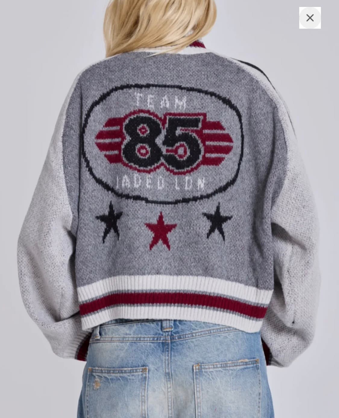 M)제이디드 런던 팀85 니트집업 판매합니다 상품이미지1