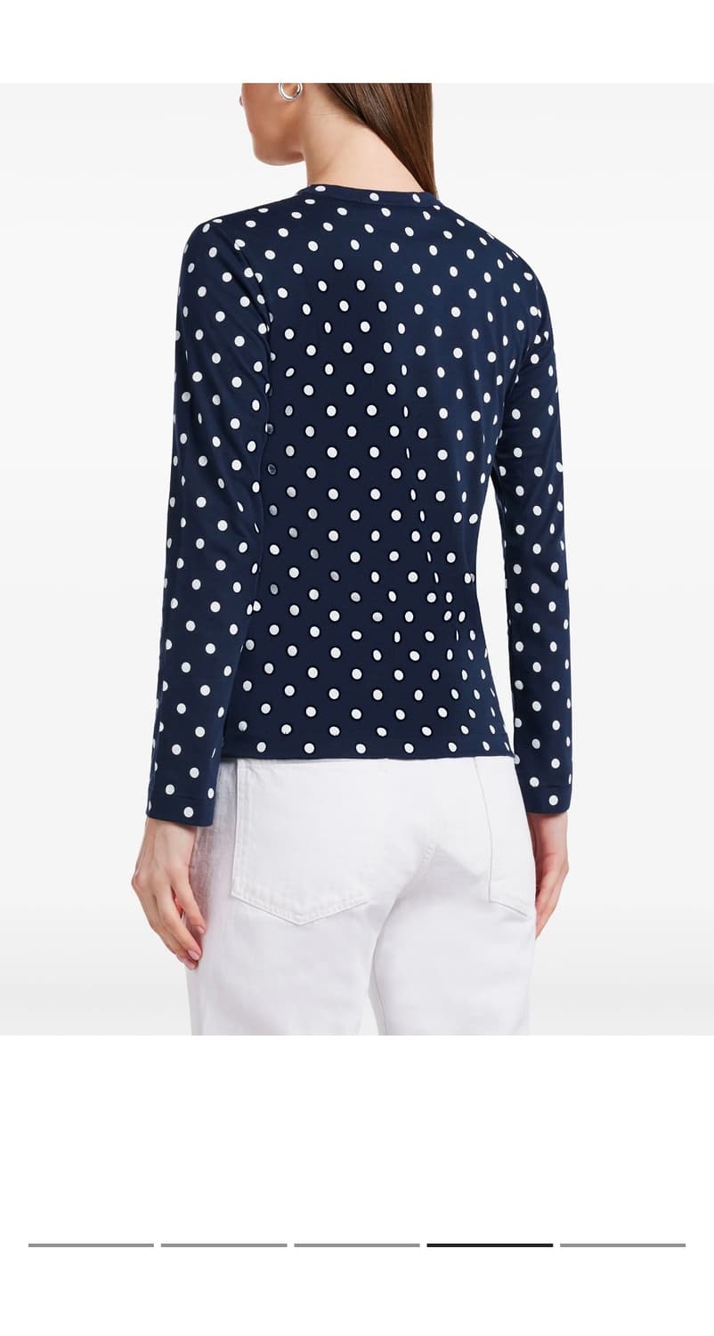 Polka dot heart logo T-shirt / Navy / M 상품이미지5