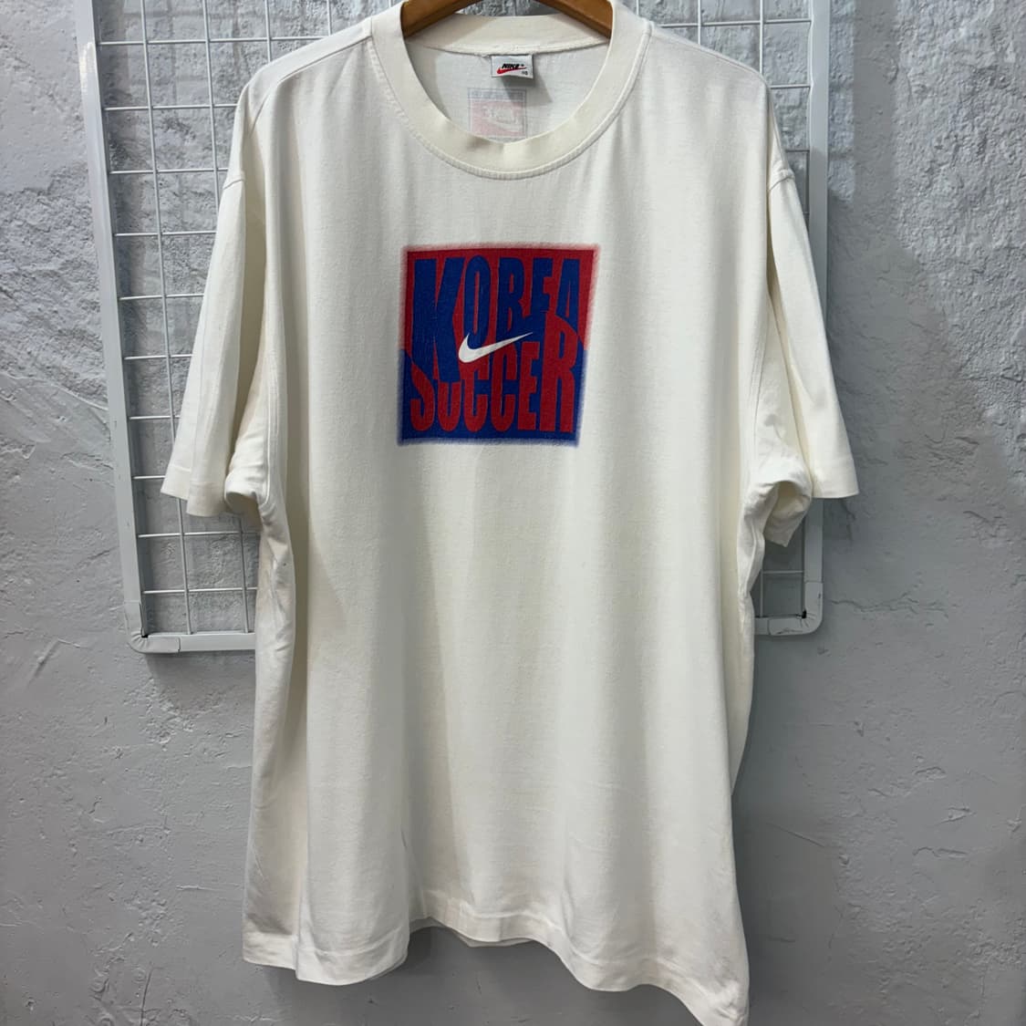 90s 나이키 올드스쿨 코리아 싸커 프린팅 반팔 티셔츠 2XL 상품이미지1