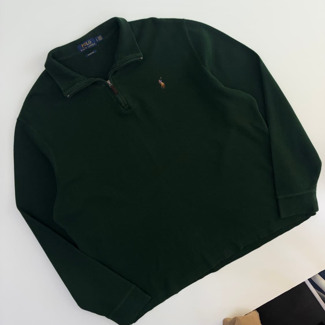 Polo  폴로 랄프로렌 자수 에스테이트 립 코튼 반집업    상품이미지2