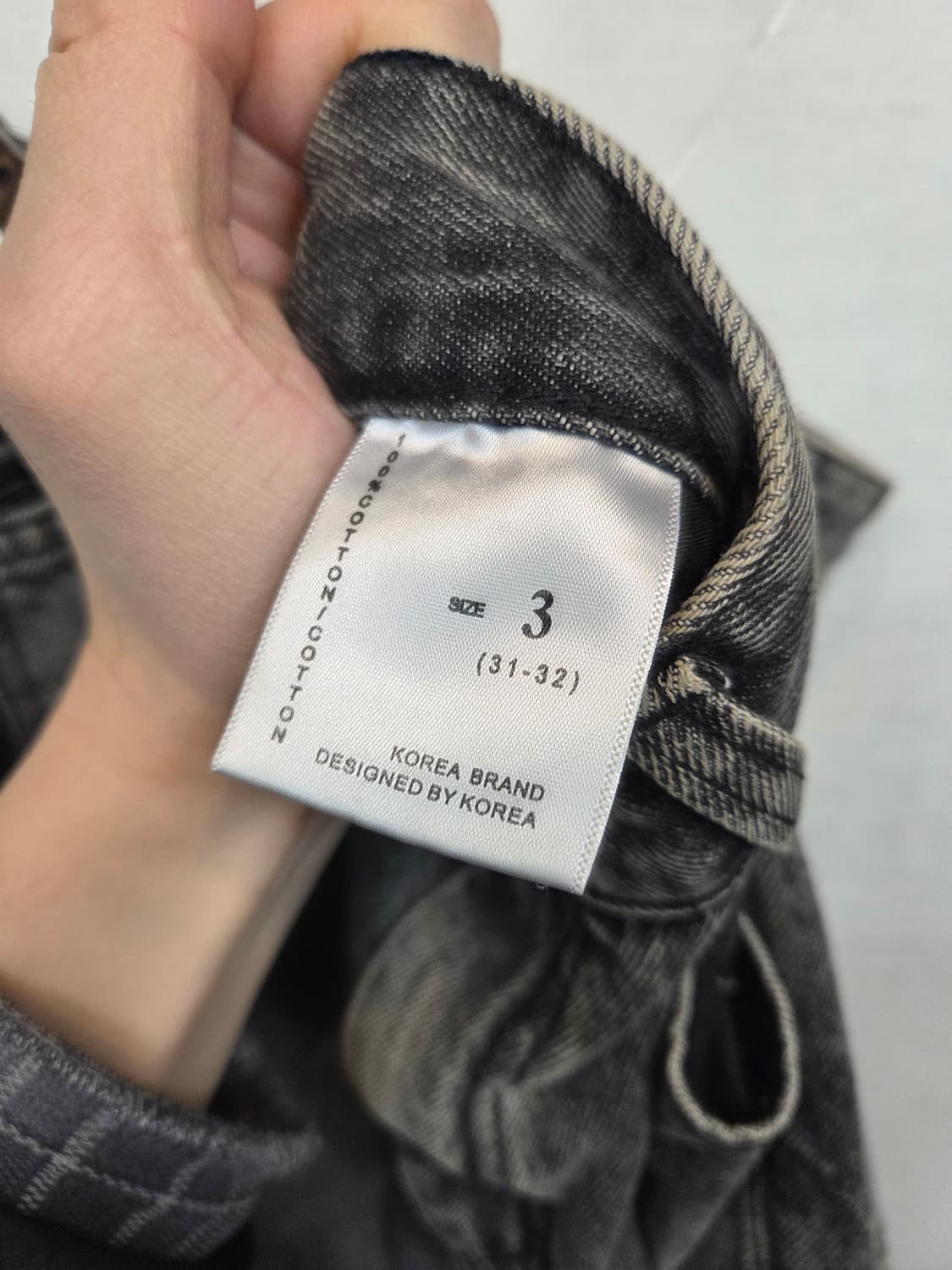 Ripen 와이드 카고 그레이 데님팬츠 31 32 상품이미지4