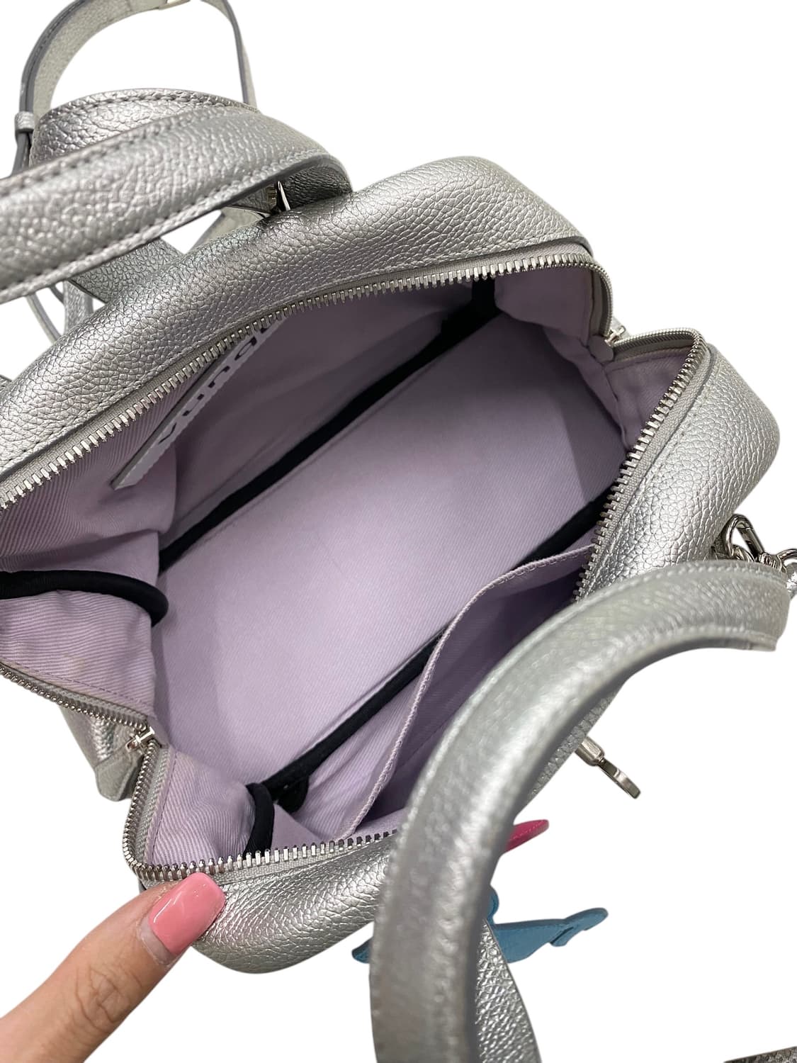 분크 실버 레더 토트백 + 말 참 장식 상품이미지3