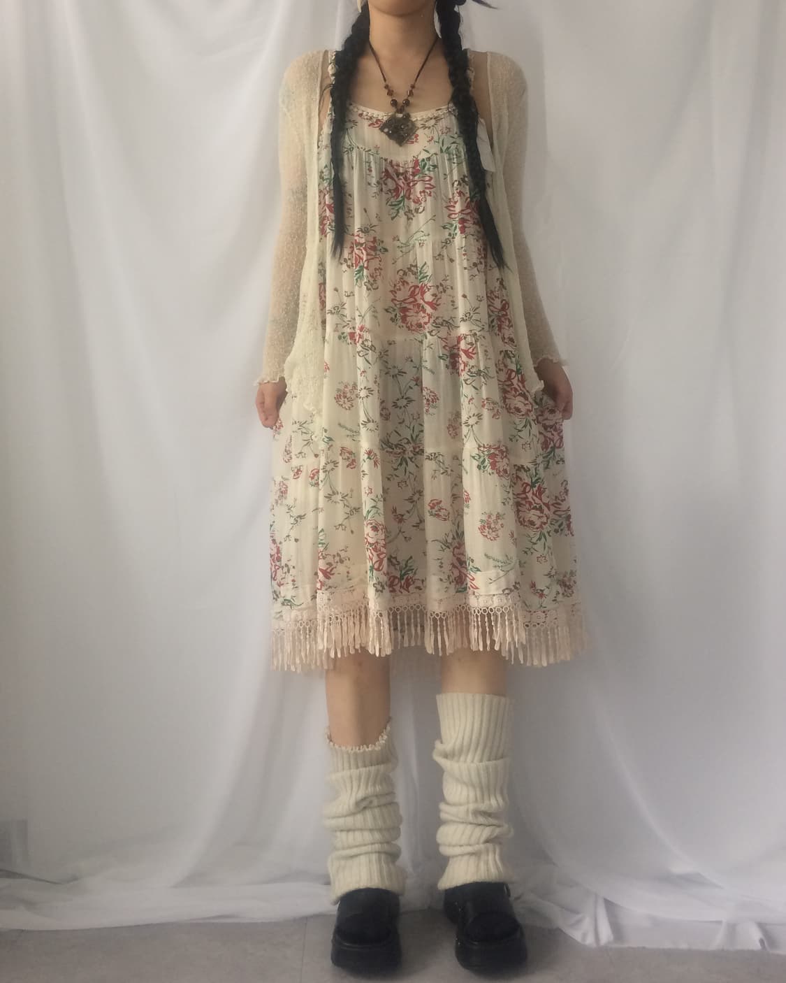 Flower pattern sleeveless onepiece 상품이미지1
