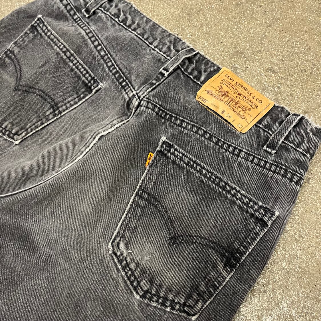 90s USA Levis550 블랙진 오렌지탭 (32“) 상품이미지2