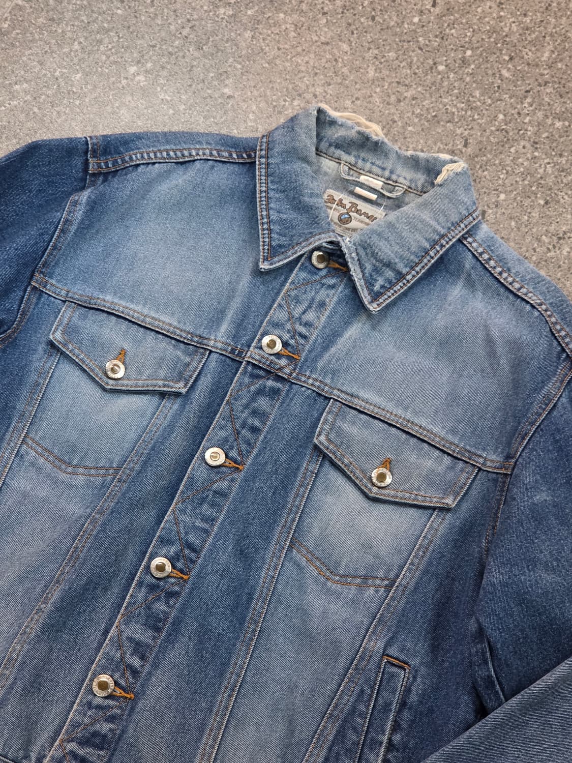 Vintage 빈티지 중청워싱 데님자켓 상품이미지1