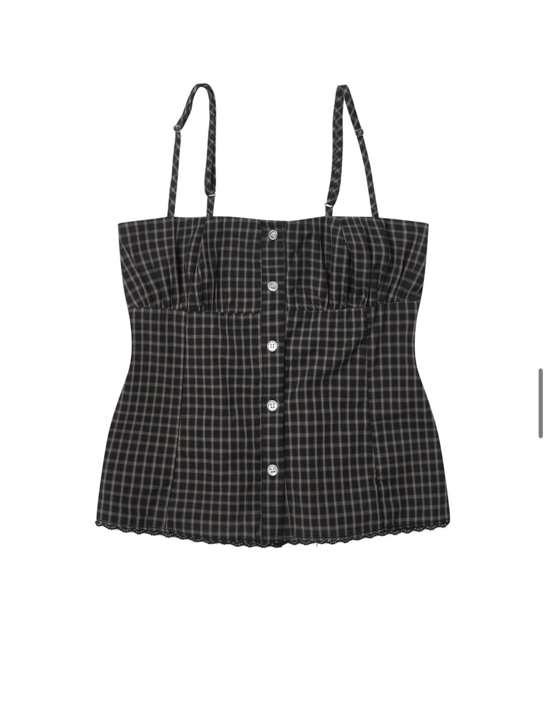Afewcomments Laced bustier top black 상품이미지3