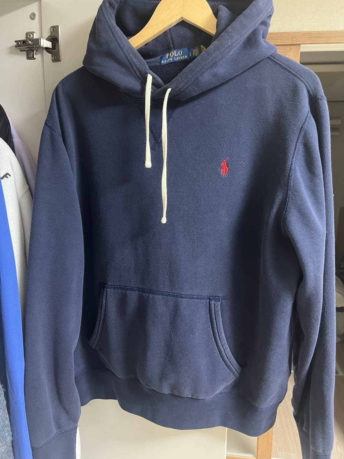 폴로 랄프로렌 RL플리스 후드티 L(QR정품) 상품이미지2