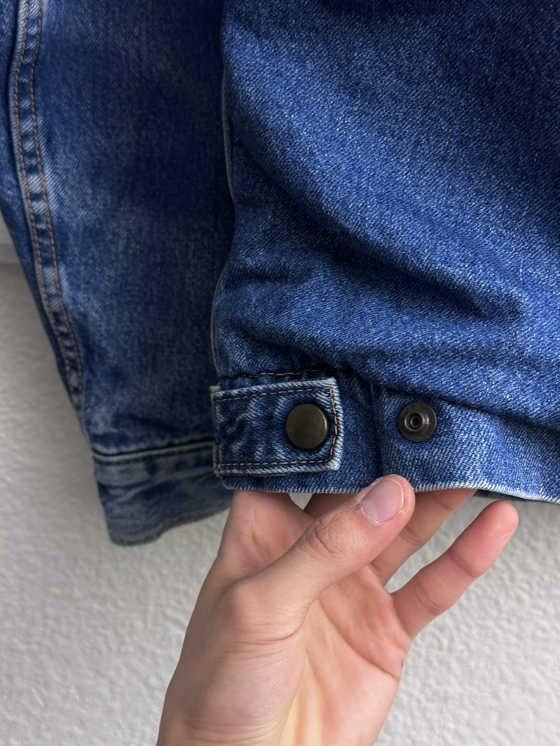 Edwin 터쿠아즈 플리스 크롭 트러커 자켓 상품이미지10