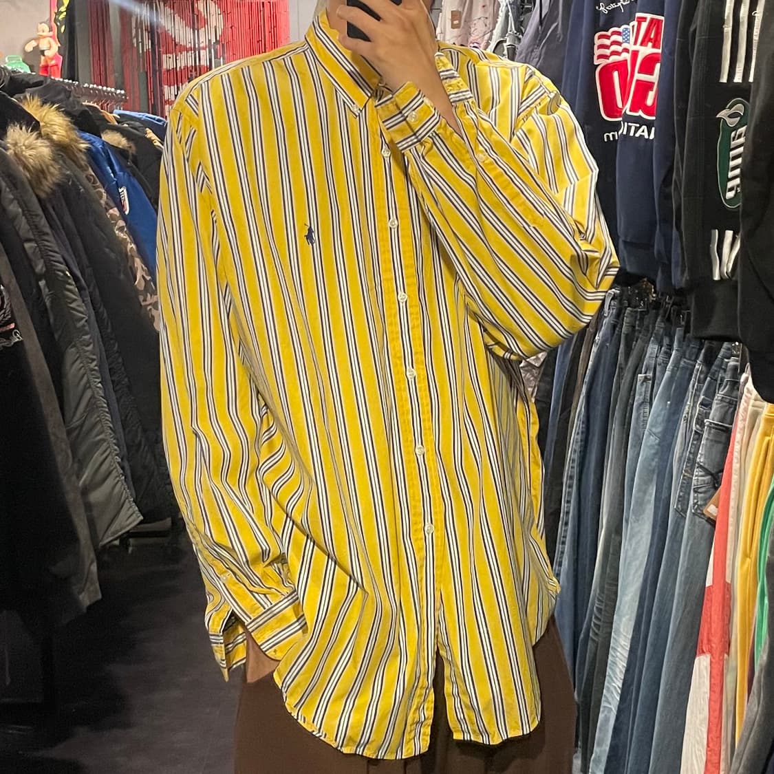 [IM] Polo 폴로 옐로우 스트라이프 긴팔셔츠 상품이미지3