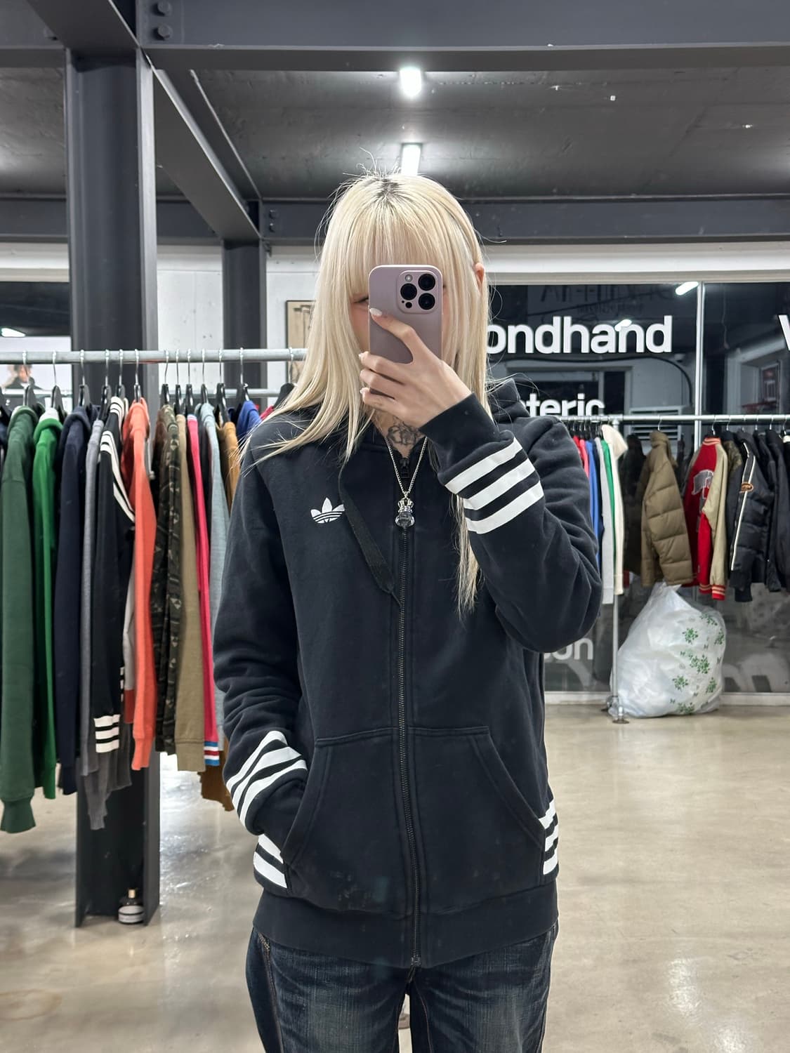 아디다스 블랙 오리지널 후드 집업 상품이미지1