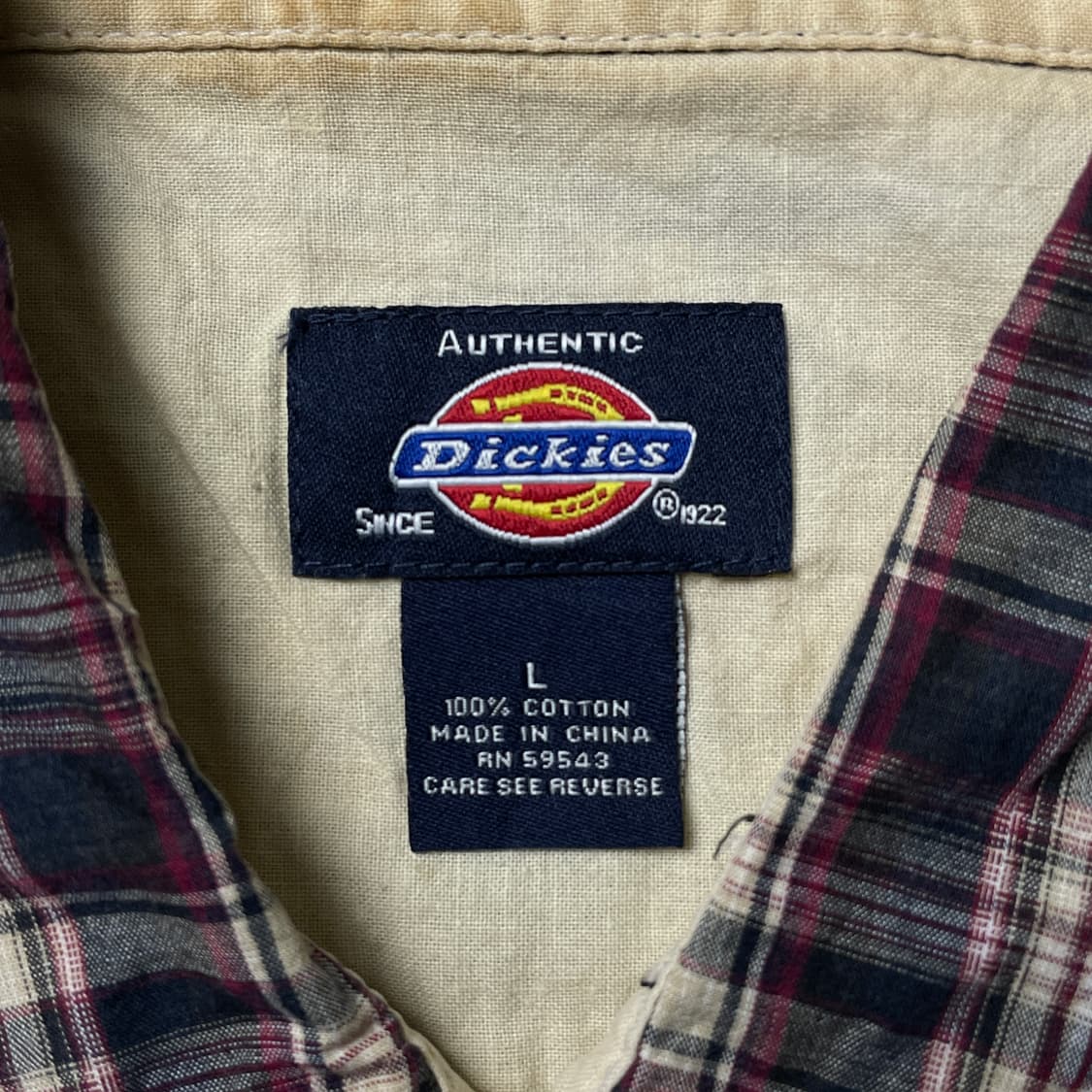 DICKIES 디키즈 빈티지 체크 반팔 워크 셔츠 A01028 상품이미지9