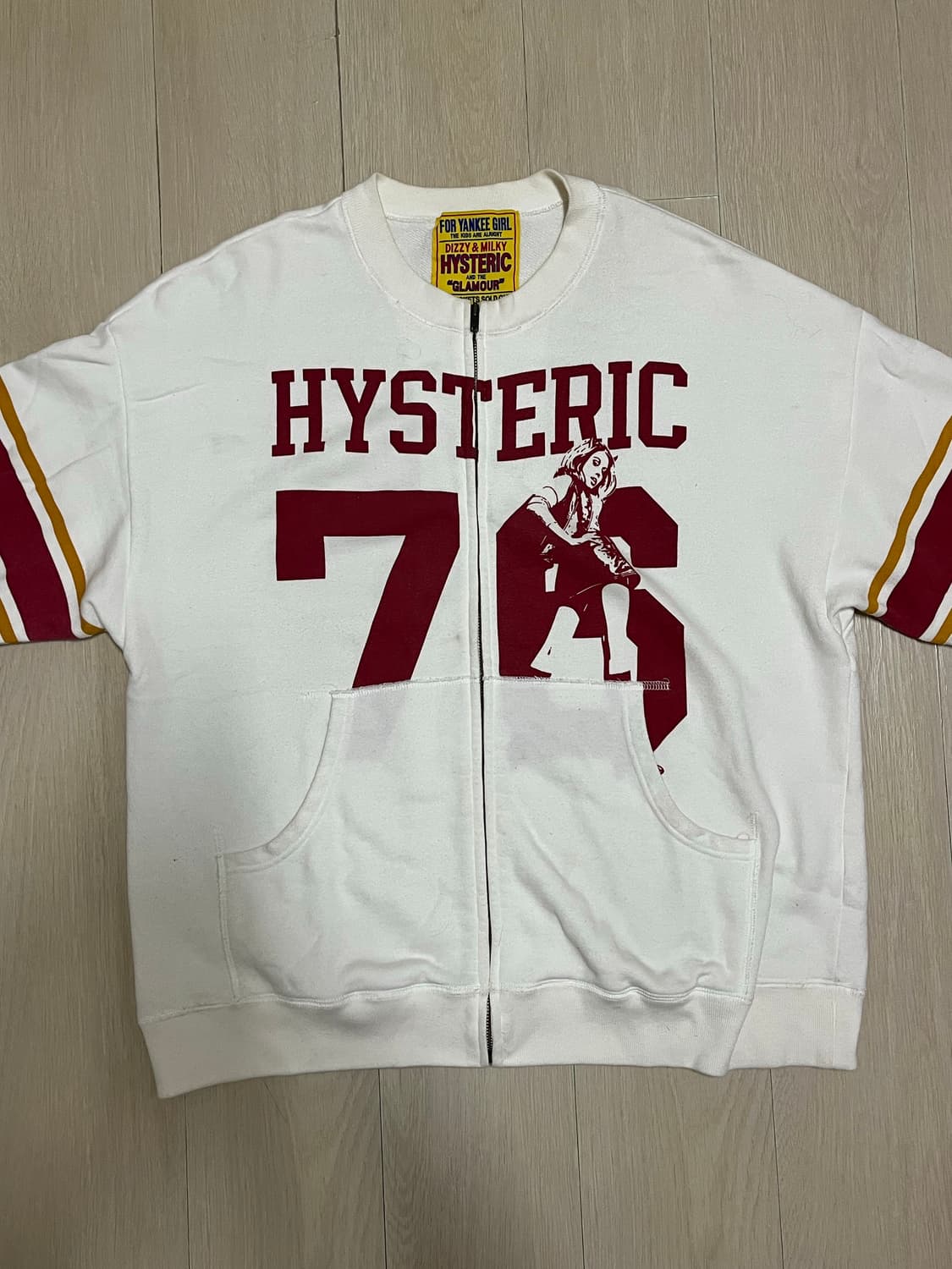 [당일배송] 히스테릭글래머 76 점퍼 화이트, 히스테릭글래머 제니 집업 상품이미지3