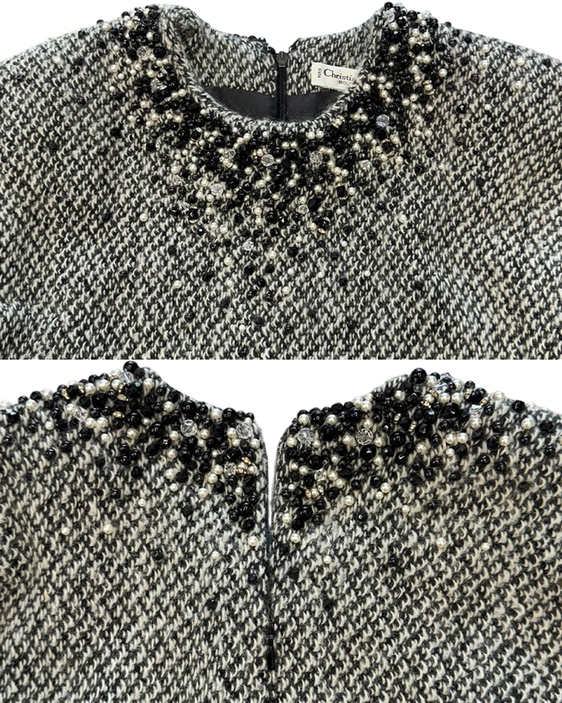 크리스찬 디올 by 지안프랑코 페레 90s 비즈 니트 탑 & 스커트 셋업 상품이미지9