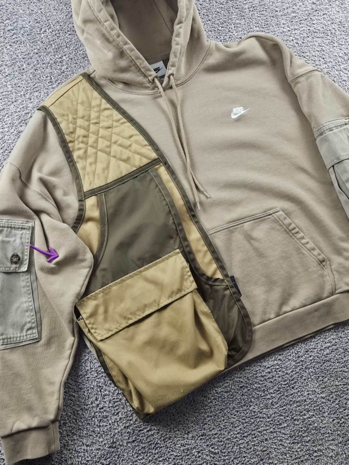 나이키 포켓 베스트 커스텀 스웻 후드 티셔츠 ( XL ) / 10991 상품이미지6