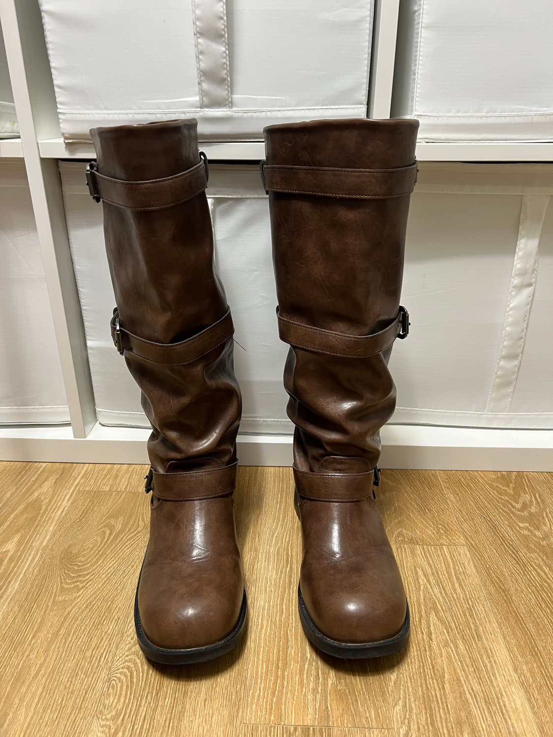 세인트새틴 브라운 버클 롱부츠 250 상품이미지5