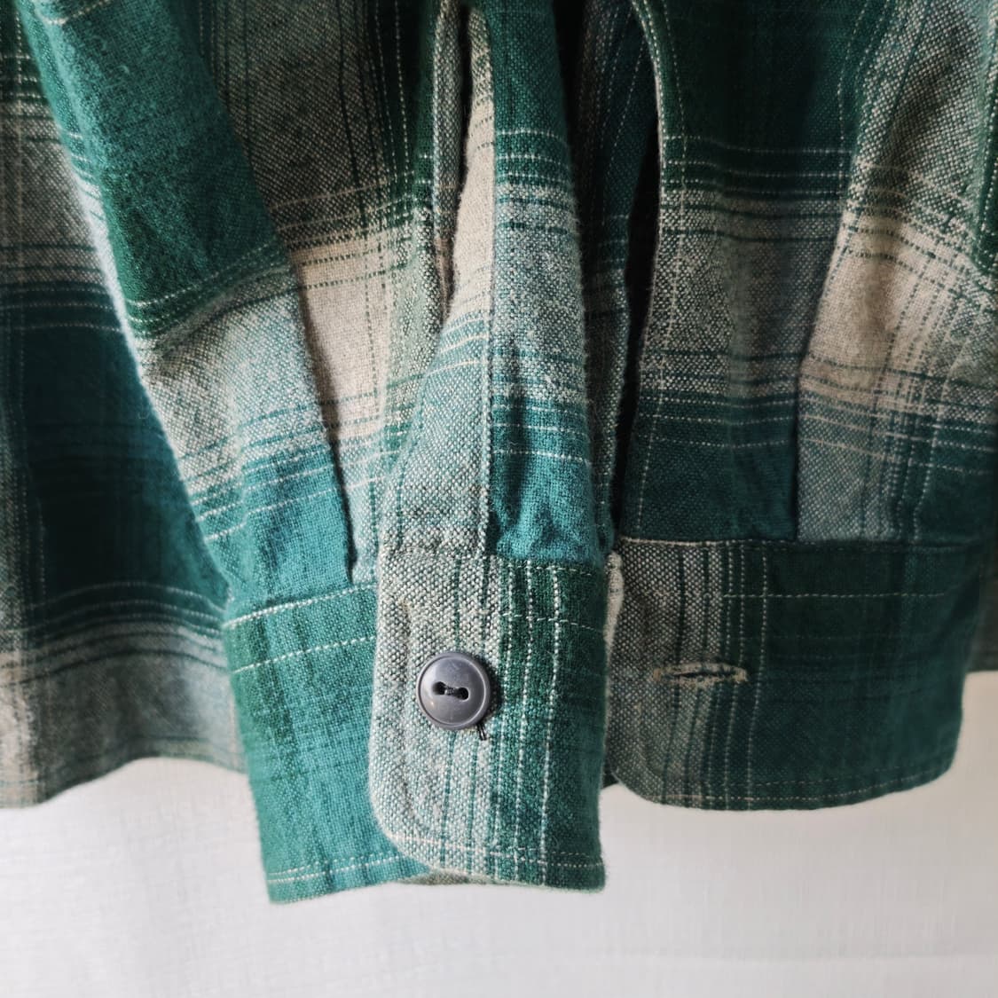 더블알엘 RRL 랄프로렌 플란넬 플래드 오픈카라 셔츠 그린 XS 상품이미지8