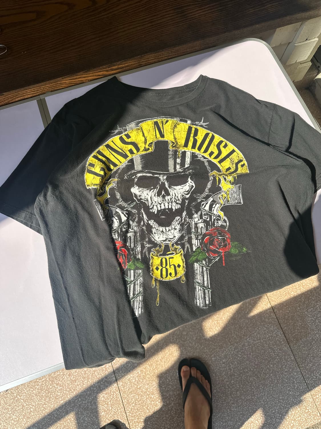 Guns N Roses 85 logo retrofit T-shirt 상품이미지3