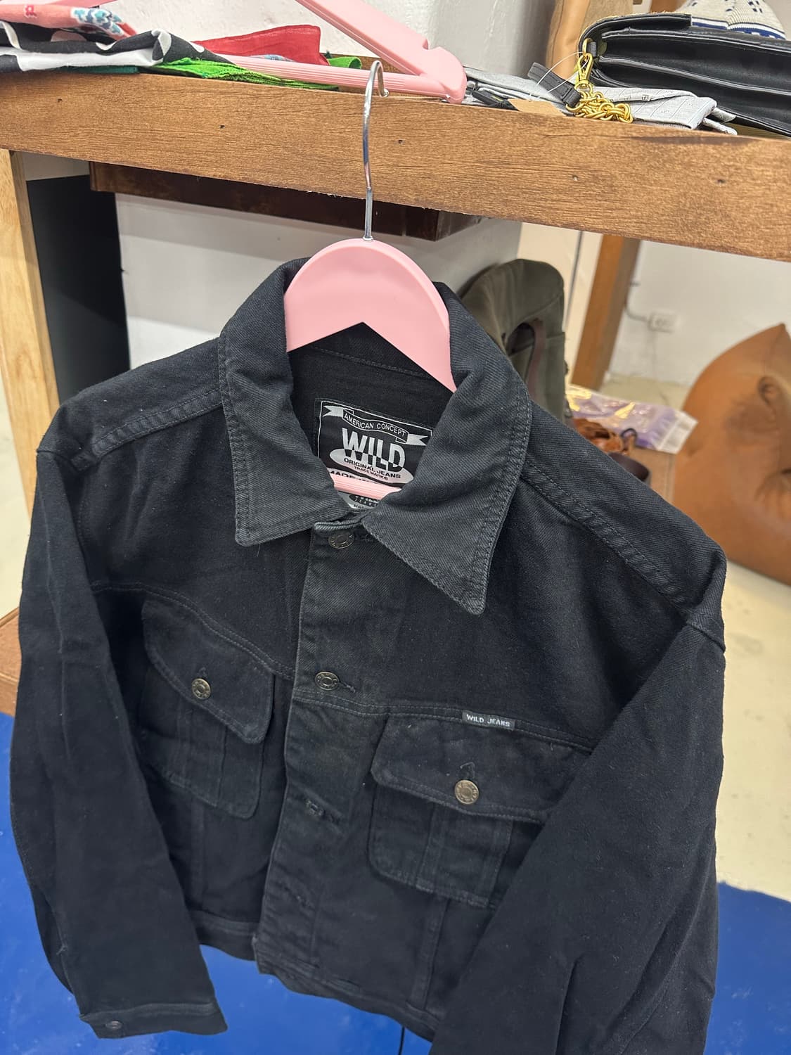 USA wild jeans 블랙 데님 자켓 상품이미지4