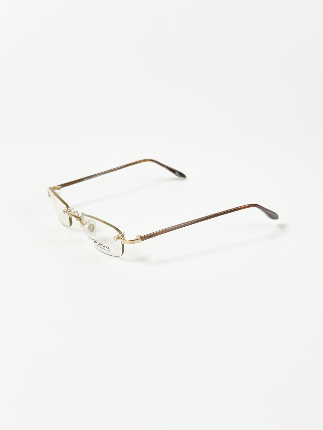 MOYA NEWYORK 골드 무테 스퀘어 메탈 빈티지 안경 상품이미지3