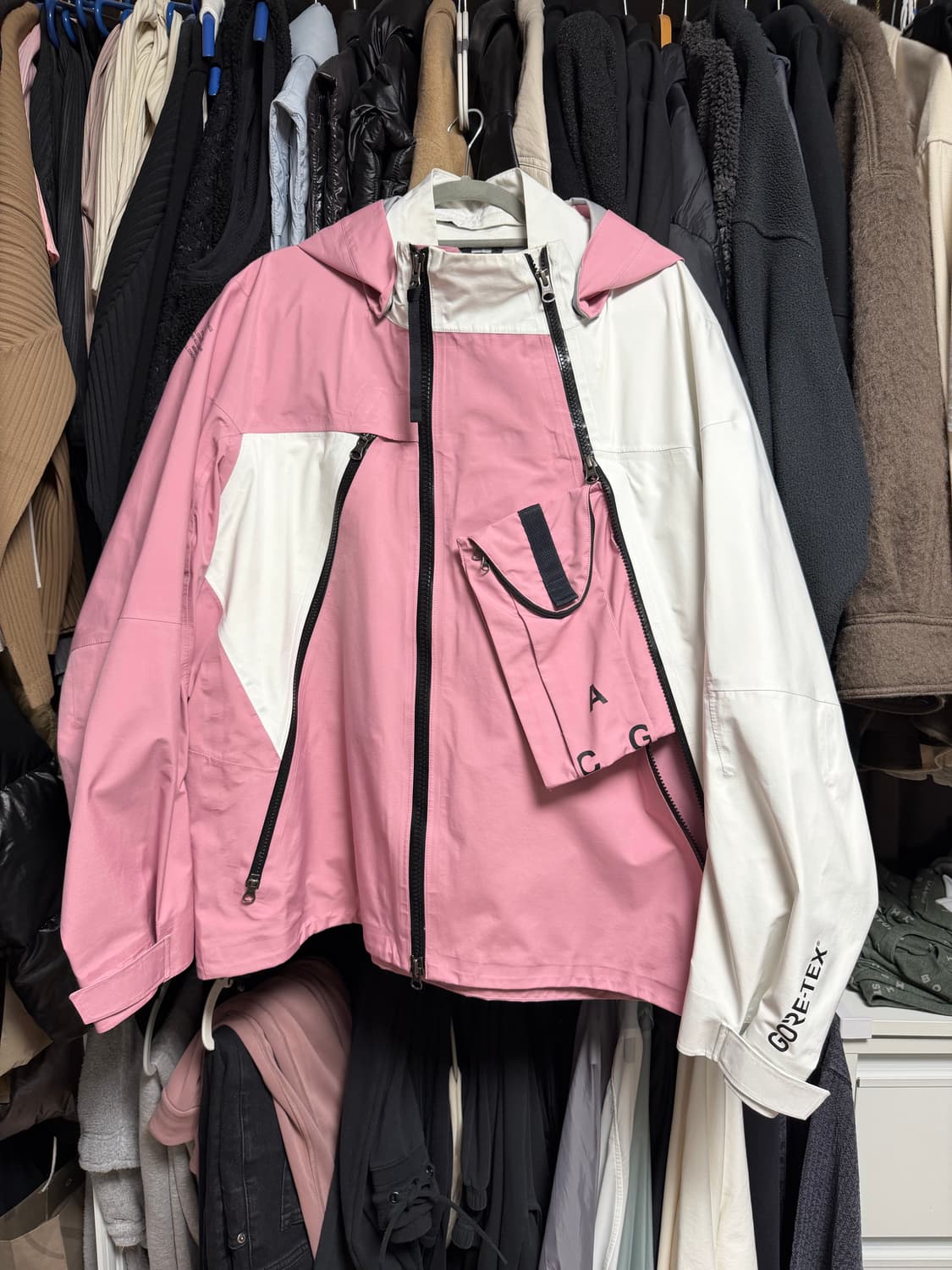 [xl] 나이키 ACG 디플로이 고어텍스 자켓 엘리멘탈 핑크 화이트 상품이미지1