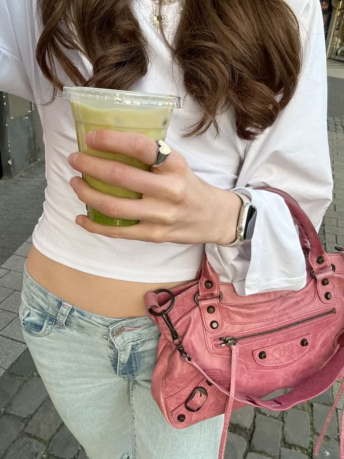 Balenciaga 발렌시아가 퍼스트 시티백 핑크 스몰 A+ 상품이미지10