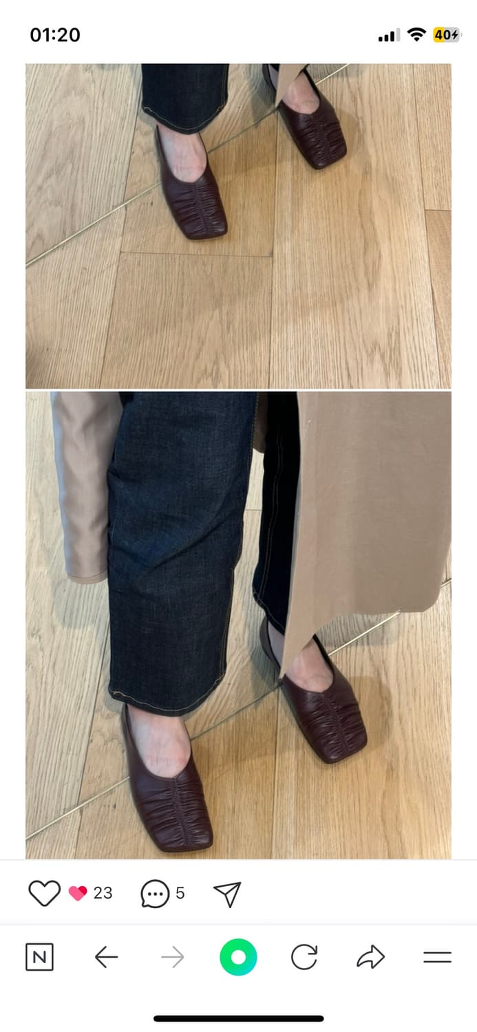 셔링 소프트 발레리나 플랫슈즈 상품이미지4