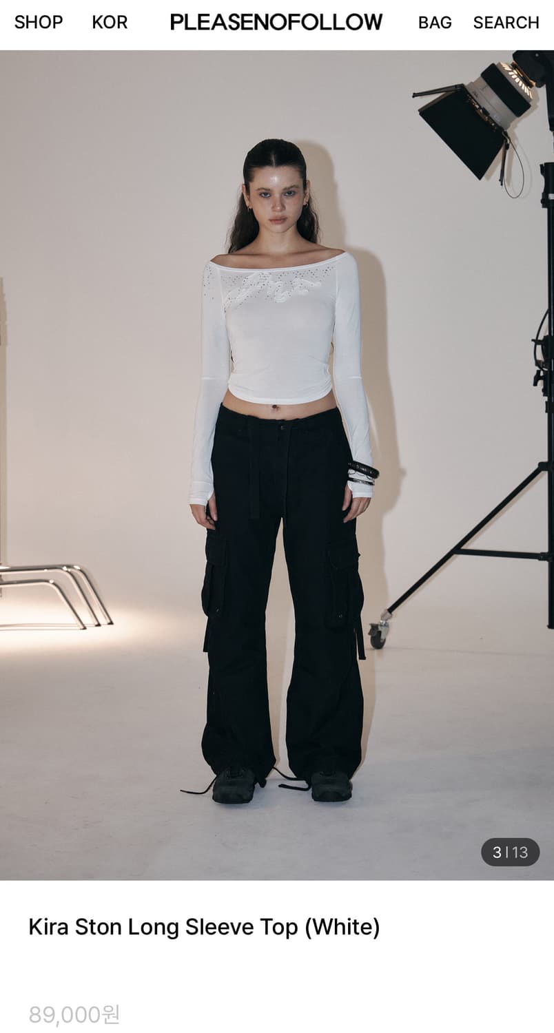 Kira 스톤 롱 슬리브 탑 상품이미지3