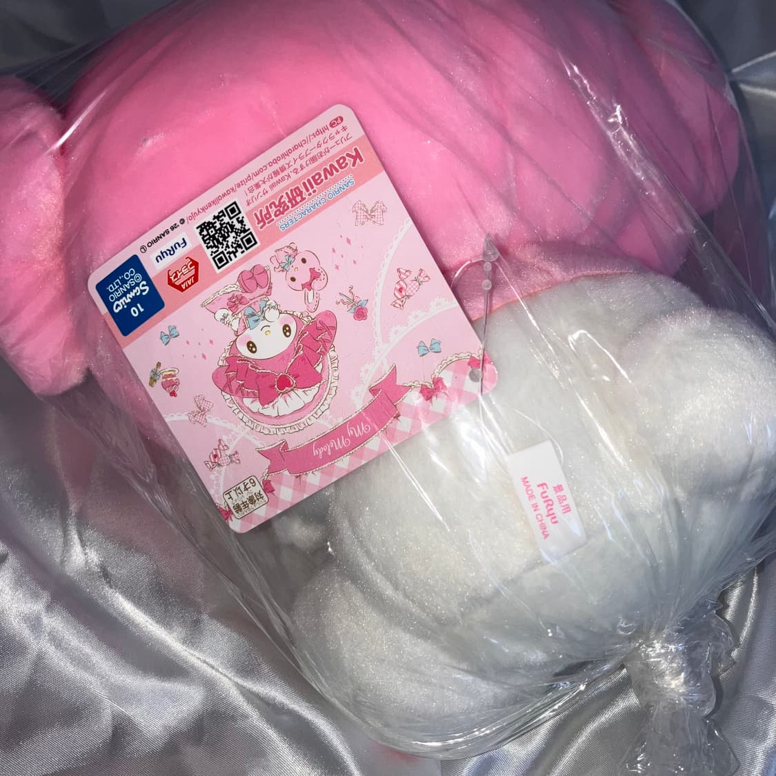 (택O/일본 정품) 산리오 마이멜로디 리본 베이비핑크 갸우뚱 인형 상품이미지3