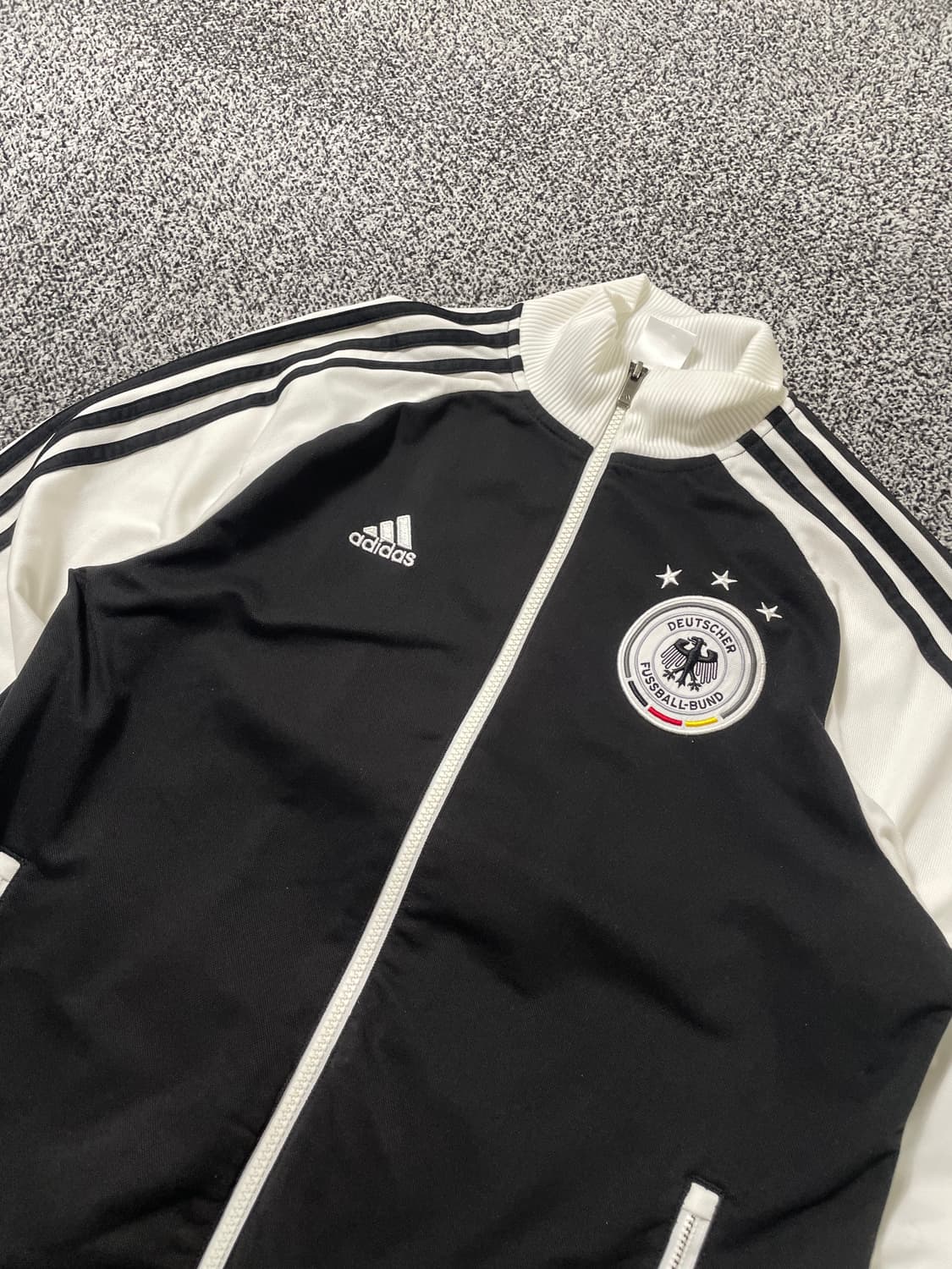빈티지9. 아디다스 독일 국대 엠블럼 져지 트랙탑 검흰 배색 트레이닝 상품이미지2