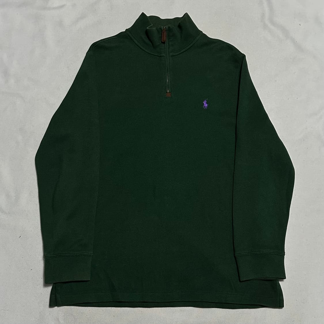 M 폴로랄프로렌 그린 반집업 코튼 니트  상품이미지2