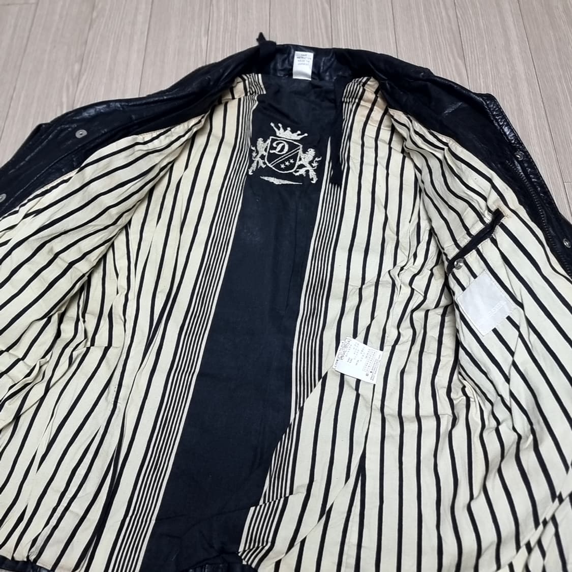 디젤 프리미엄 블랙 양가죽 사파리 자켓(95-100) 상품이미지2