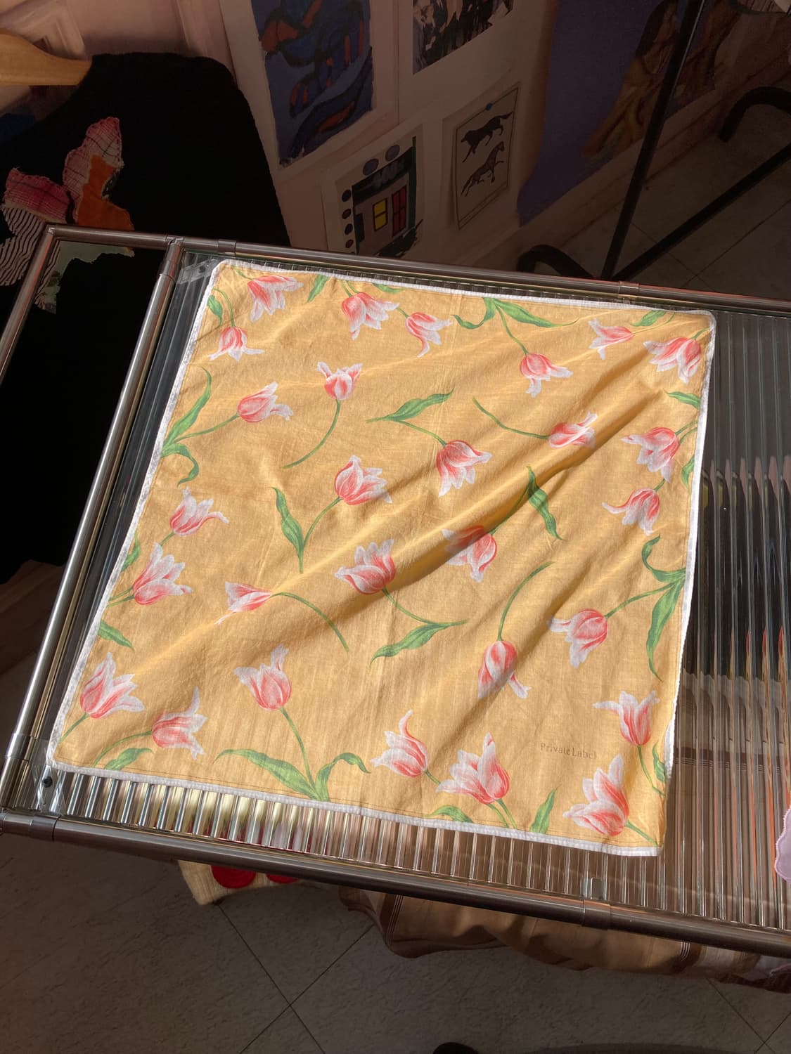 빈티지 튤립 손수건 상품이미지1