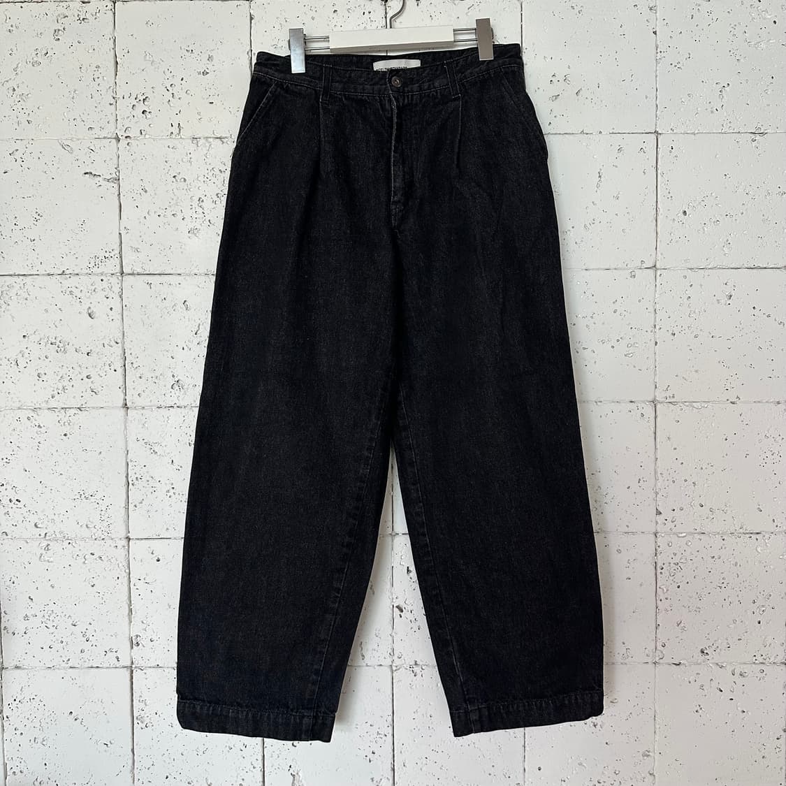 30 비슬로우 와이드 데님 흑청 상품이미지1