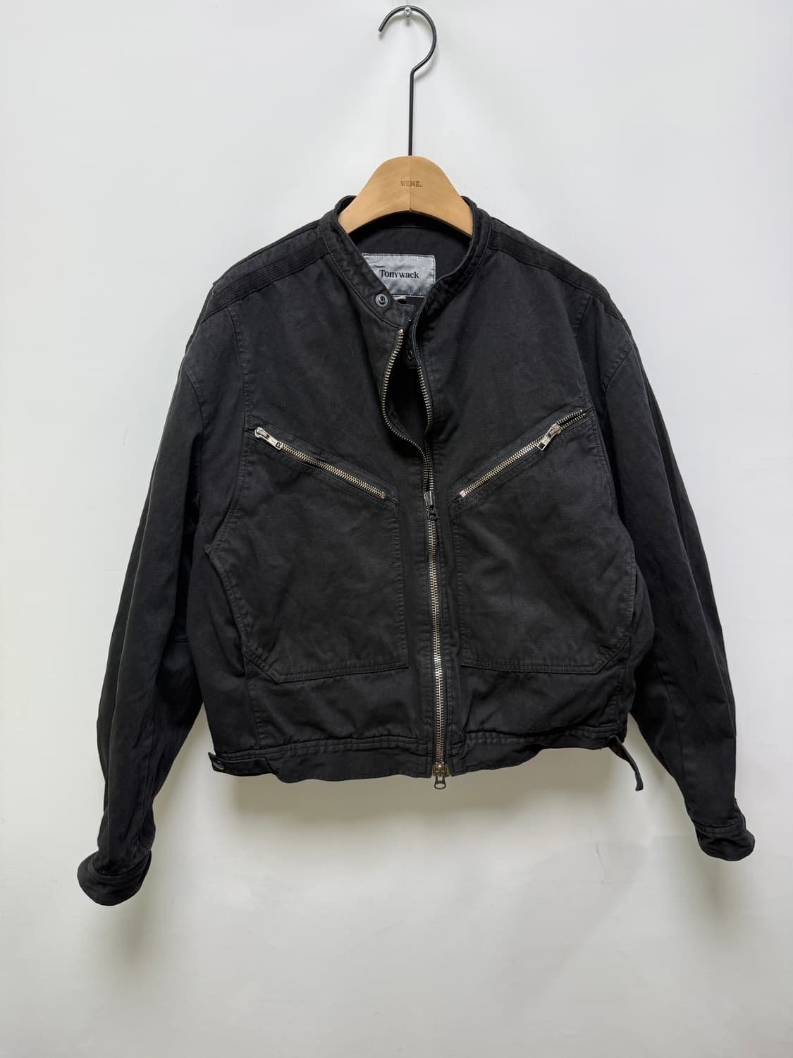 토니웩 Garment-dyeing 크롭 자켓 상품이미지1